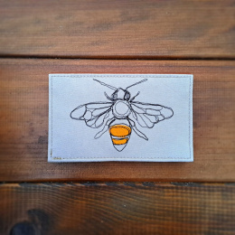 Portfel skóra papierowa haftowany pszczoła